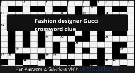 gucci designer crossword